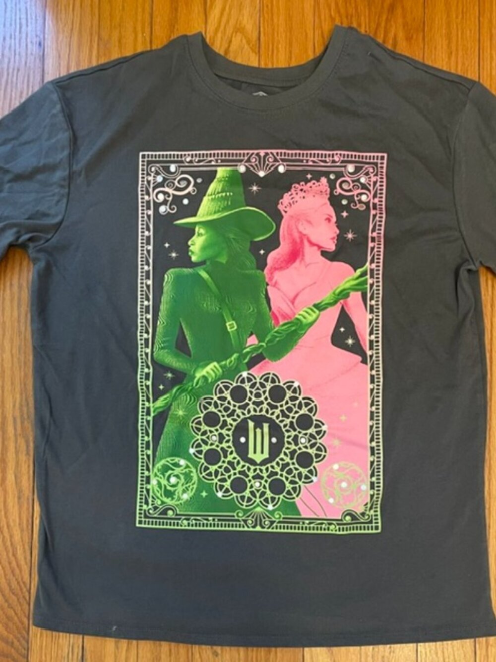 WICKED Elphaba Glinda Tee T-Shirt XL 14 girls XS women